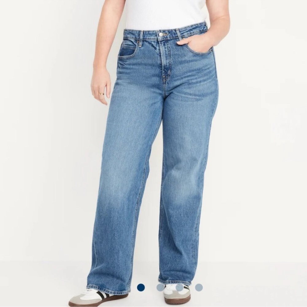 Old Navy Sky-Hi  Wide Leg Blue Jeans ✨NWT
Size:12
